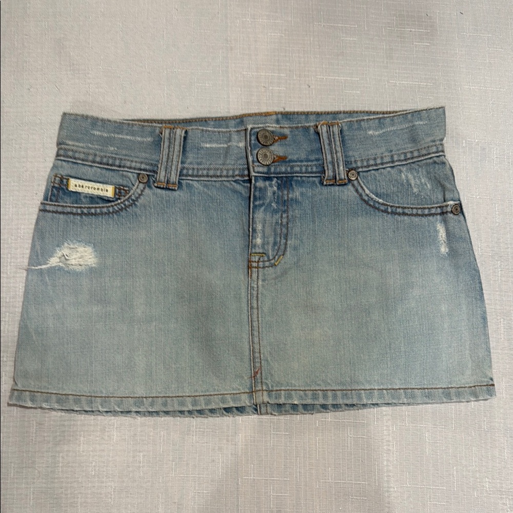 Blue Denim Mini Skirt